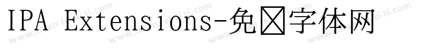 IPA Extensions字体转换